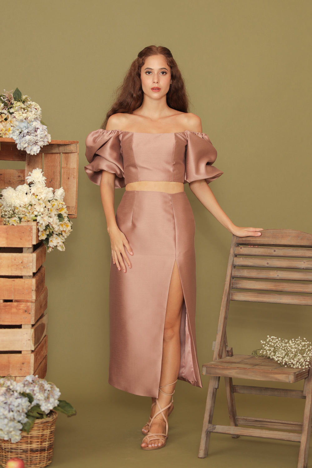 chantal midi dress CHANTAL Classy Button Midi Dress