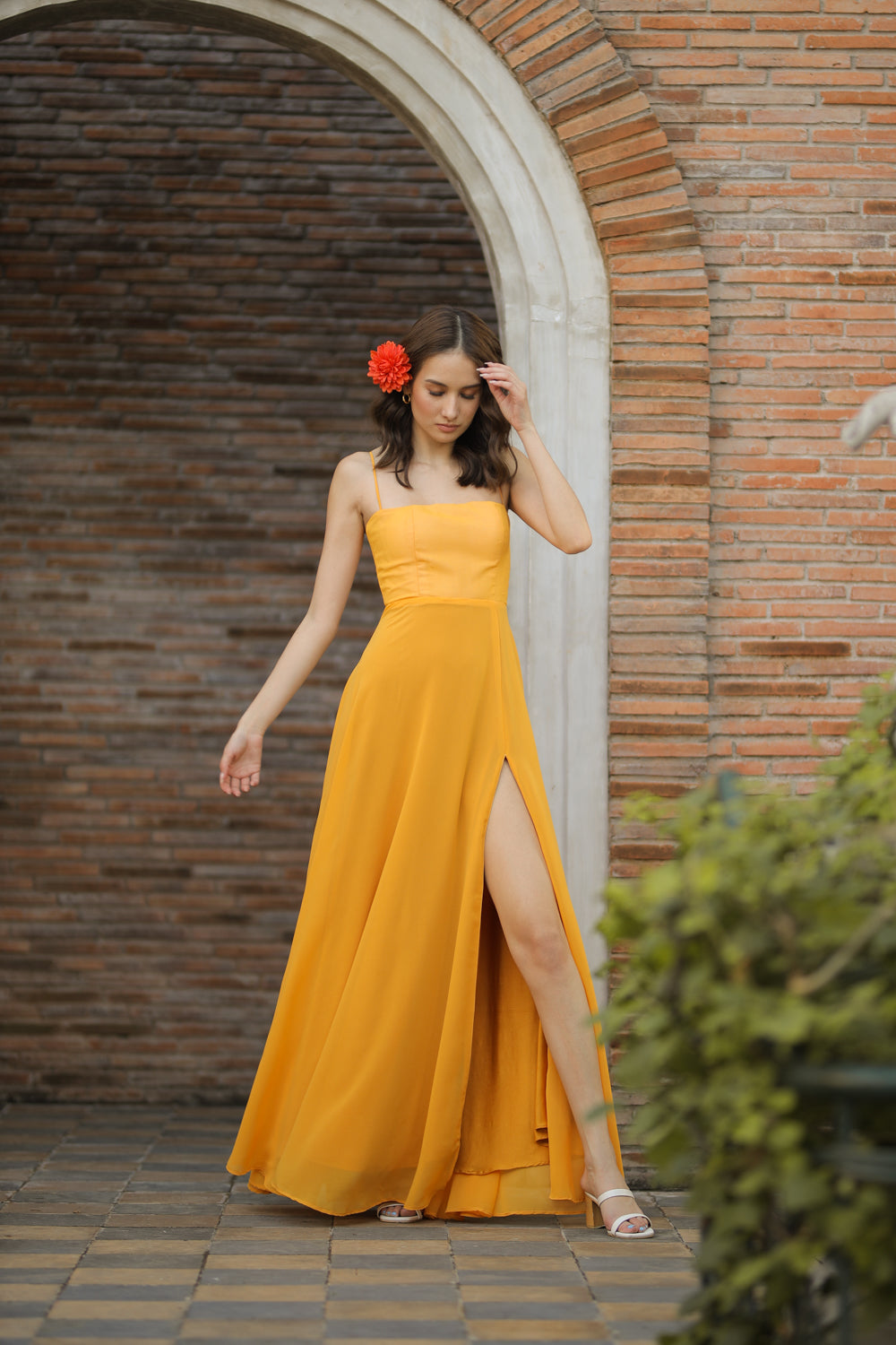 Straight chiffon outlet dress