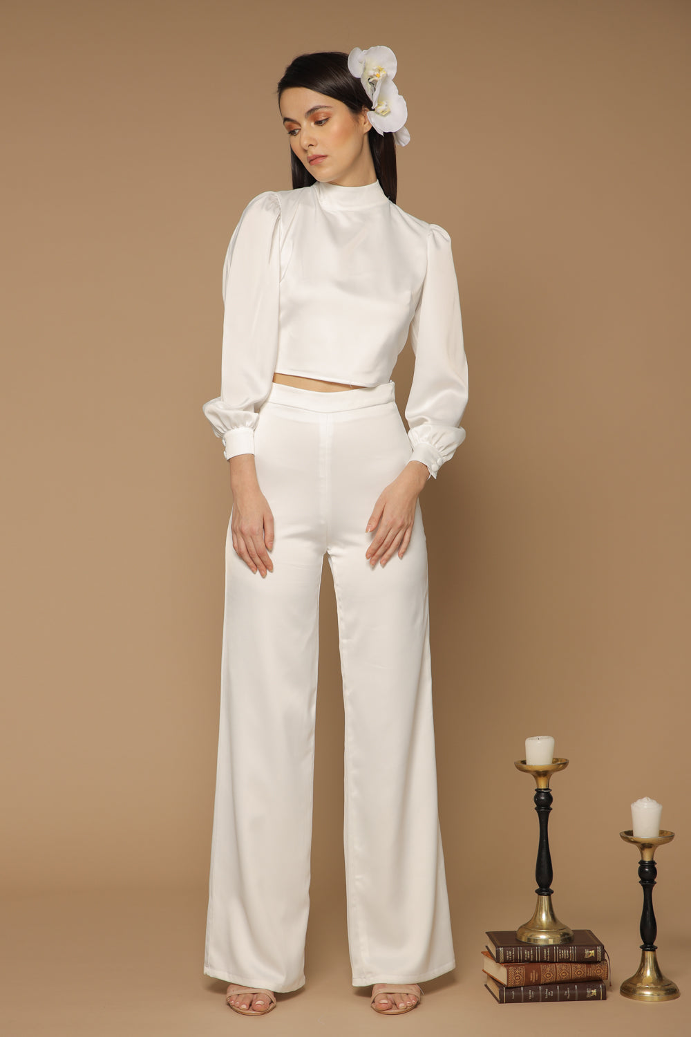 Silky wide 2024 leg pants