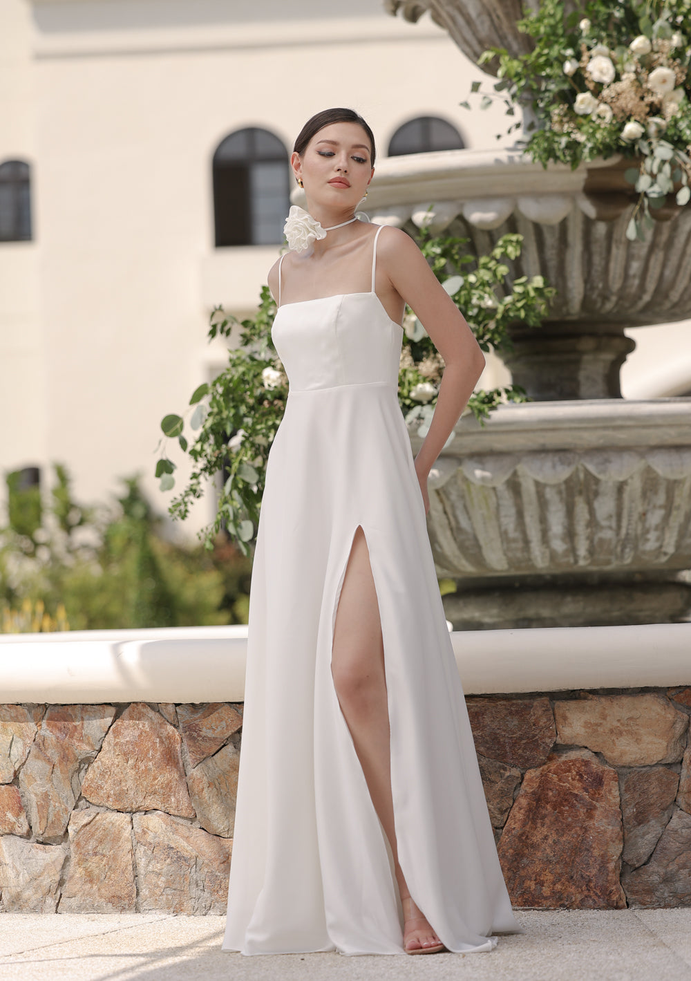 Ivory 2024 silk dress