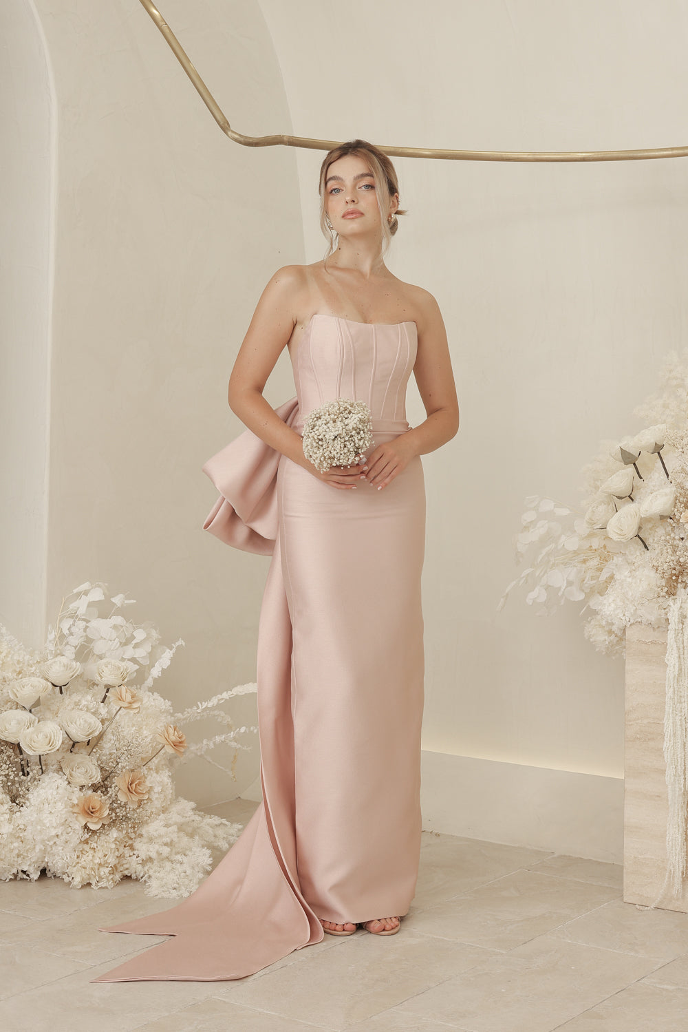 Luxe Ballgown Multiway Infinity Dress in Blush Pink | Model Chic